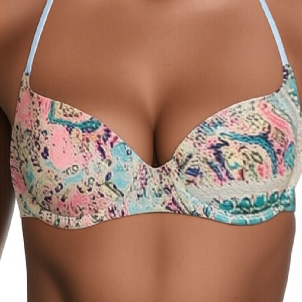 Shade & Shore Bikini Top  Multicolor 38D Extra Large– Swimwear